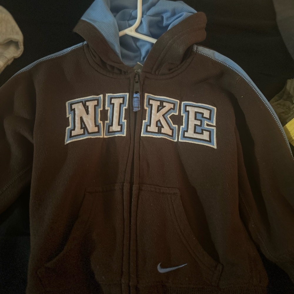 Nike Kids Hoodie in Brown and Light Blue